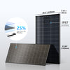 200W Bifacial Solar Panel, 12V N-Type 20BB Monocrystalline Solar Cell, Up to 25% High Conversion Efficiency, Dual-Sided Power Generation Black Frame Panel for RV, Marine, Off-Grid Roof
