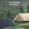 220W Foldable Solar Panel, Bifacial Monocrystalline, 25.9 Voc High Voltage, Waterproof, for Portable Power Station, Camping, RV, with Kickstand and Carrying Bag