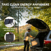 110W Foldable Solar Panel, Bifacial Monocrystalline, 25.9 Voc Output, Waterproof, for Portable Power Station, Camping, RV, with Kickstand and Carrying Bag