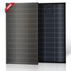 200W Bifacial Solar Panel, 12V N-Type 20BB Monocrystalline Solar Cell, Up to 25% High Conversion Efficiency, Dual-Sided Power Generation Black Frame Panel for RV, Marine, Off-Grid Roof