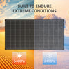 200W Bifacial Solar Panel, 12V N-Type 20BB Monocrystalline Solar Cell, Up to 25% High Conversion Efficiency, Dual-Sided Power Generation Black Frame Panel for RV, Marine, Off-Grid Roof