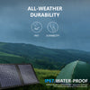 110W Foldable Solar Panel, Bifacial Monocrystalline, 25.9 Voc Output, Waterproof, for Portable Power Station, Camping, RV, with Kickstand and Carrying Bag