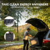 220W Foldable Solar Panel, Bifacial Monocrystalline, 25.9 Voc High Voltage, Waterproof, for Portable Power Station, Camping, RV, with Kickstand and Carrying Bag