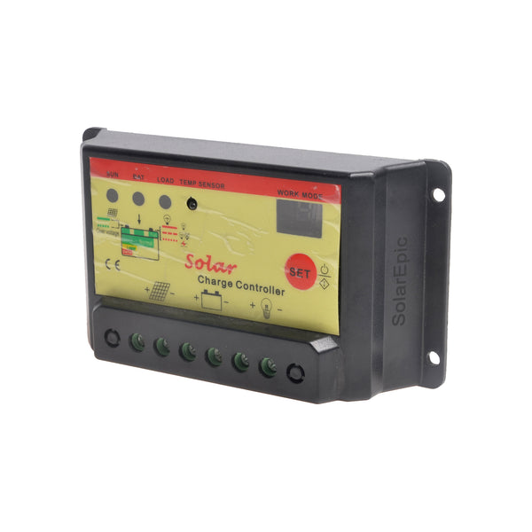 SolarEpic 20A Solar Charger Controller Solar Panel Battery Intelligent Regulator Display 12V/24V