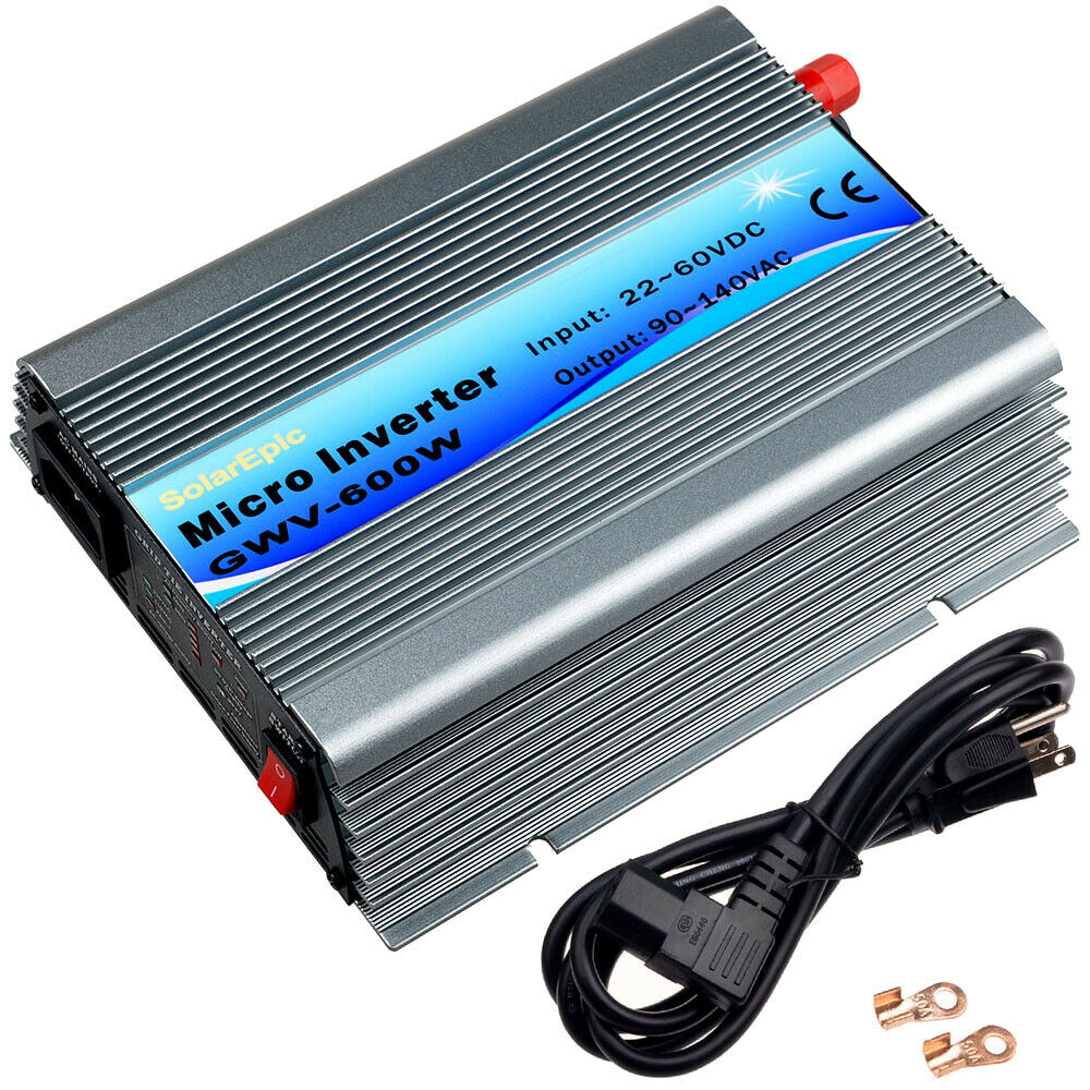 Solarepic 600W Grid Tie Inverter 110V Use for 24V/36V Solar Panel Pure Sine Wave Inverters