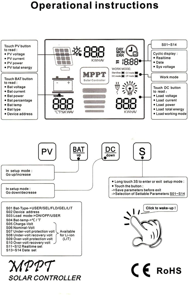 SolarEpic EM2460 60A MPPT Solar Charge Controller 100V PV Input Explor