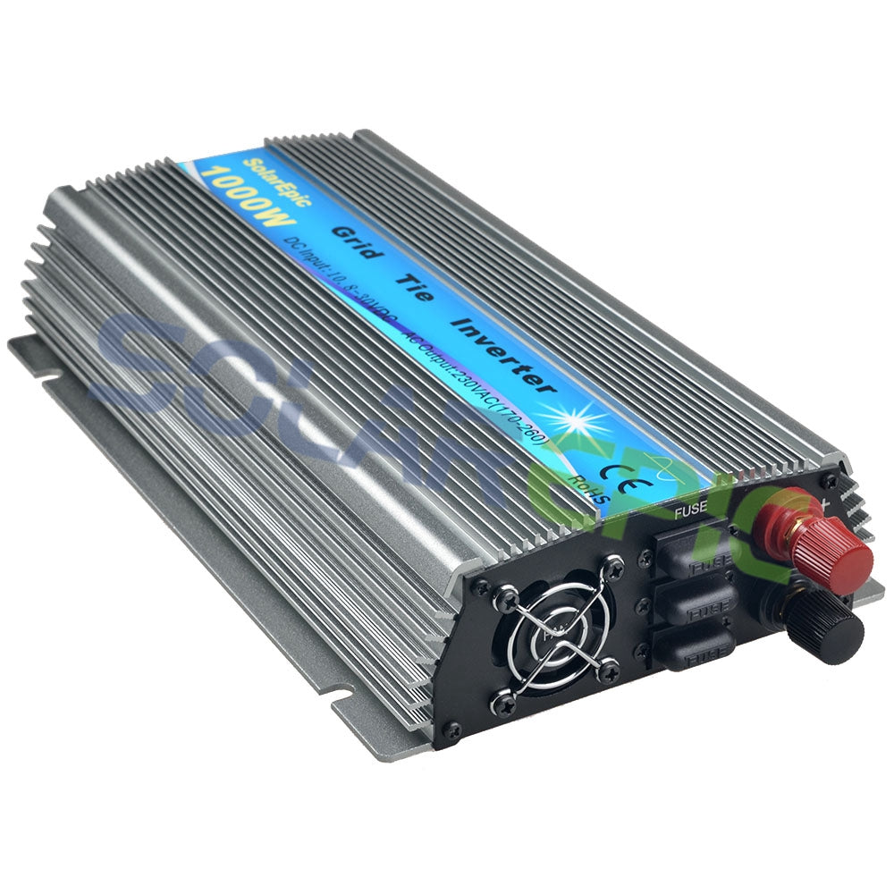 VEVOR Grid Tie Solar Inverter, 1000W MPPT Power Inverter, 50/60 Hz Solar Grid  Tie System